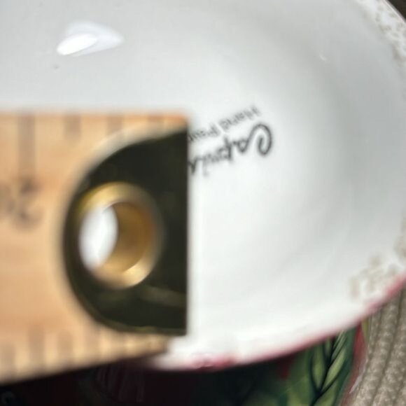 Set Of 2 Caprisware Hand-Painted Ceramic Fruit-Themed Mugs 4.5" Tall Red/Multico - Picture 7 of 9